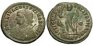 1 Follis /  AE3 Impero romano (27BC-395) Bronzo Crispo (305 - 326)