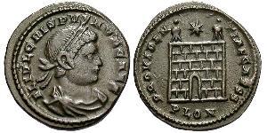 1 Follis /  AE3 Impero romano (27BC-395) Bronzo Crispo (305 - 326)