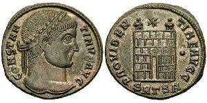 1 Follis /  AE3 Impero romano (27BC-395) Bronzo Costantino I (272 - 337)