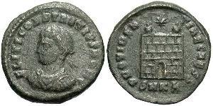 1 Follis /  AE3 Impero romano (27BC-395) Bronzo Costanzo II (317 - 361)