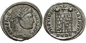 1 Follis /  AE3 Impero romano (27BC-395) Bronzo Costantino I (272 - 337)