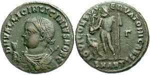 1 Follis /  AE3 Impero romano (27BC-395) Bronzo Licinius II (315-326)