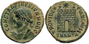 1 Follis /  AE3 Impero romano (27BC-395) Bronzo Costanzo II (317 - 361)