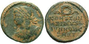 1 Follis /  AE3 Impero romano (27BC-395) Bronzo Costanzo II (317 - 361)