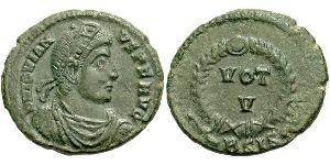 1 Follis /  AE3 Impero romano (27BC-395) Bronzo Gioviano (331- 364)
