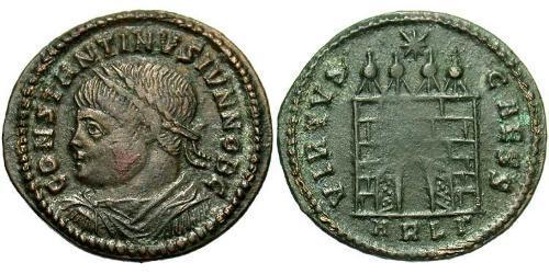 1 Follis /  AE3 Impero romano (27BC-395) Bronzo Costanzo II (317 - 361)