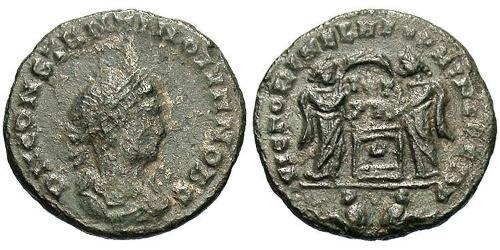 1 Follis /  AE3 Impero romano (27BC-395) Bronzo Costanzo II (317 - 361)