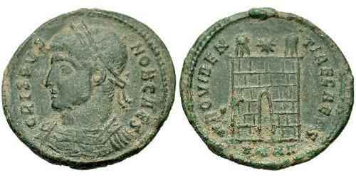 1 Follis /  AE3 Impero romano (27BC-395) Bronzo Crispo (305 - 326)