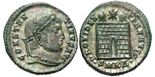 1 Follis /  AE3 Impero romano (27BC-395) Bronzo Costantino I (272 - 337)