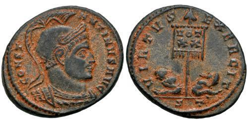 1 Follis /  AE3 Impero romano (27BC-395) Bronzo Costantino I (272 - 337)