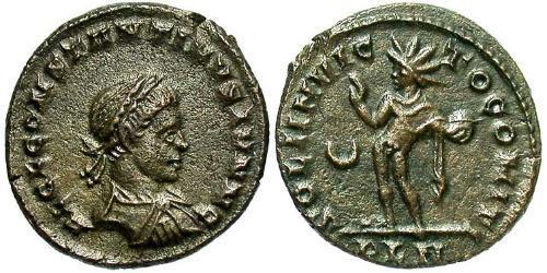1 Follis /  AE3 Impero romano (27BC-395) Bronzo Costanzo II (317 - 361)