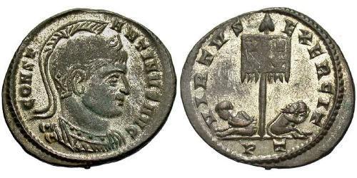 1 Follis /  AE3 Impero romano (27BC-395) Bronzo Costantino I (272 - 337)