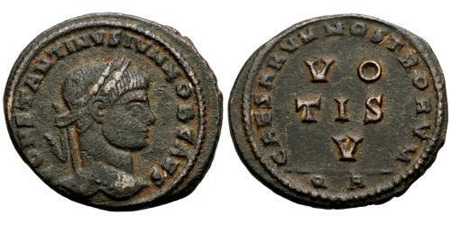 1 Follis /  AE3 Impero romano (27BC-395) Bronzo Costanzo II (317 - 361)