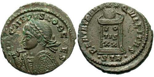 1 Follis /  AE3 Impero romano (27BC-395) Bronzo Crispo (305 - 326)