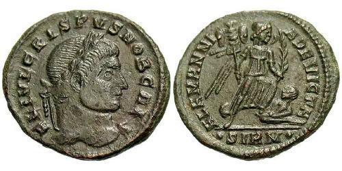 1 Follis /  AE3 Impero romano (27BC-395) Bronzo Crispo (305 - 326)