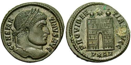 1 Follis /  AE3 Impero romano (27BC-395) Bronzo Costantino I (272 - 337)