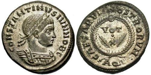 1 Follis /  AE3 Impero romano (27BC-395) Bronzo Costanzo II (317 - 361)