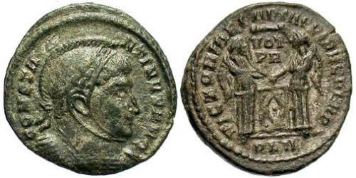 1 Follis /  AE3 Impero romano (27BC-395) Bronzo Costantino I (272 - 337)