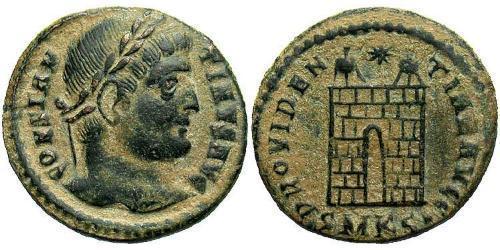 1 Follis /  AE3 Impero romano (27BC-395) Bronzo Costantino I (272 - 337)