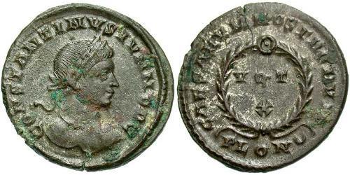 1 Follis /  AE3 Impero romano (27BC-395) Bronzo Costanzo II (317 - 361)