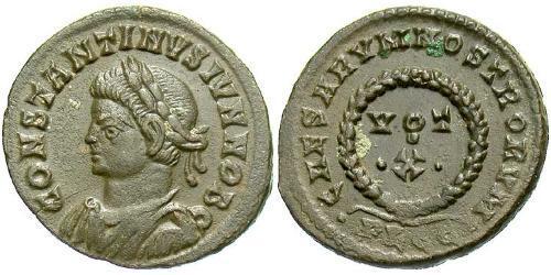 1 Follis /  AE3 Impero romano (27BC-395) Bronzo Costanzo II (317 - 361)