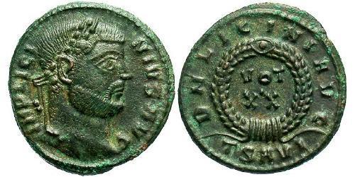 1 Follis /  AE3 Impero romano (27BC-395) Bronzo Licinio I (265-324)