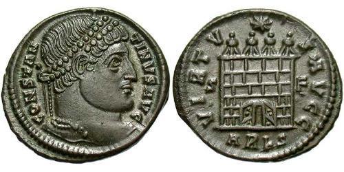 1 Follis /  AE3 Impero romano (27BC-395) Bronzo Costantino I (272 - 337)