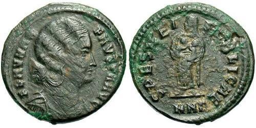 1 Follis /  AE3 Impero romano (27BC-395) Bronzo Fausta (289-326)