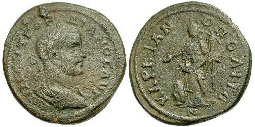 1 Follis /  AE3 羅馬帝國 銀 戈爾迪安三世(225-244)