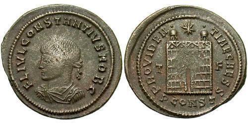 1 Follis /  AE3 Western Roman Empire (285-476) 青铜 君士坦提烏斯二世