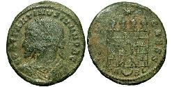 1 Follis /  AE3 羅馬帝國 青铜 君士坦提烏斯二世