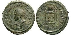1 Follis /  AE3 羅馬帝國 青铜 君士坦提烏斯二世
