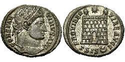 1 Follis /  AE3 羅馬帝國 青铜 君士坦丁大帝