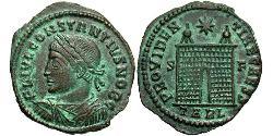 1 Follis /  AE3 羅馬帝國 青铜 君士坦提烏斯二世