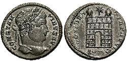 1 Follis /  AE3 羅馬帝國 青铜 君士坦丁大帝