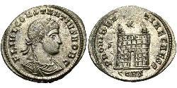 1 Follis /  AE3 羅馬帝國 青铜 君士坦提烏斯二世