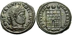 1 Follis /  AE3 羅馬帝國 青铜 君士坦提烏斯二世