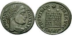 1 Follis /  AE3 羅馬帝國 青铜 君士坦丁大帝