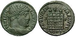 1 Follis /  AE3 羅馬帝國 青铜 君士坦丁大帝