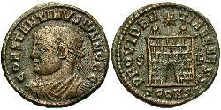 1 Follis /  AE3 羅馬帝國 青铜 君士坦提烏斯二世