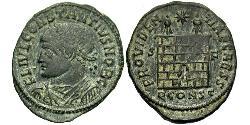 1 Follis /  AE3 羅馬帝國 青铜 君士坦提烏斯二世