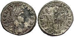1 Follis /  AE3 羅馬帝國 青铜 君士坦斯一世