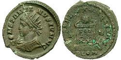 1 Follis /  AE3 羅馬帝國 青铜 君士坦提烏斯二世