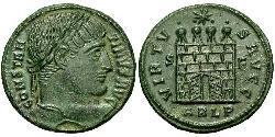 1 Follis /  AE3 羅馬帝國 青铜 君士坦丁大帝