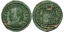 1 Follis /  AE3 羅馬帝國 青铜 君士坦提烏斯二世