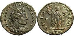 1 Follis /  AE3 羅馬帝國 青铜 君士坦丁大帝
