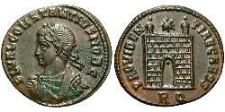 1 Follis /  AE3 羅馬帝國 青铜 君士坦提烏斯二世