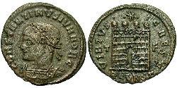 1 Follis /  AE3 羅馬帝國 青铜 君士坦提烏斯二世