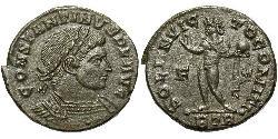 1 Follis /  AE3 羅馬帝國 青铜 君士坦丁大帝