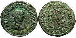 1 Follis /  AE3 羅馬帝國 青铜 君士坦提烏斯二世